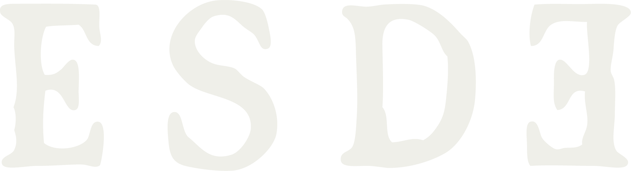 esde logo font white